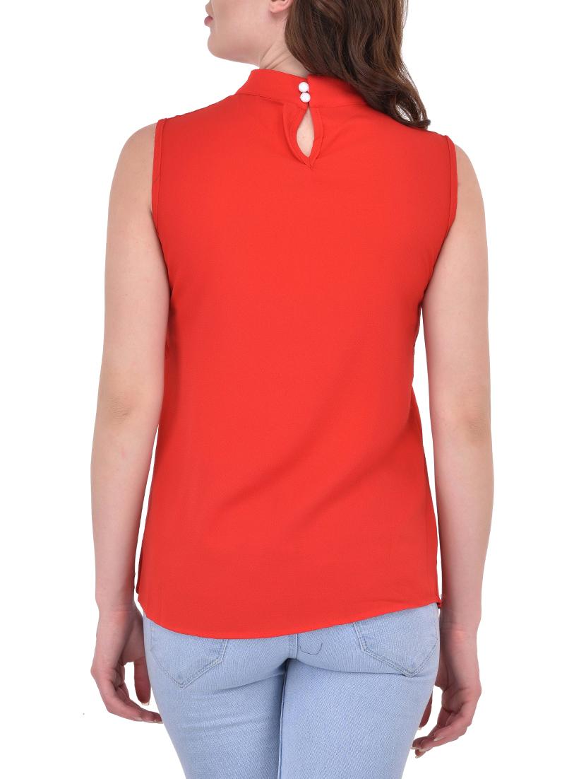 red viscose casual top - 14468194 - Zoom Image - 3