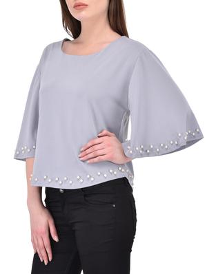 solid grey bell sleeved top - 14468202 - Standard Image - 2
