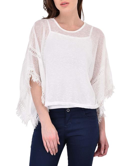 White bell sleeved top - 14468212 - Standard Image - 1