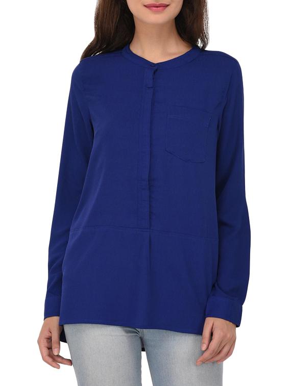 navy blue solid cotton tunic - 14468252 - Zoom Image - 1