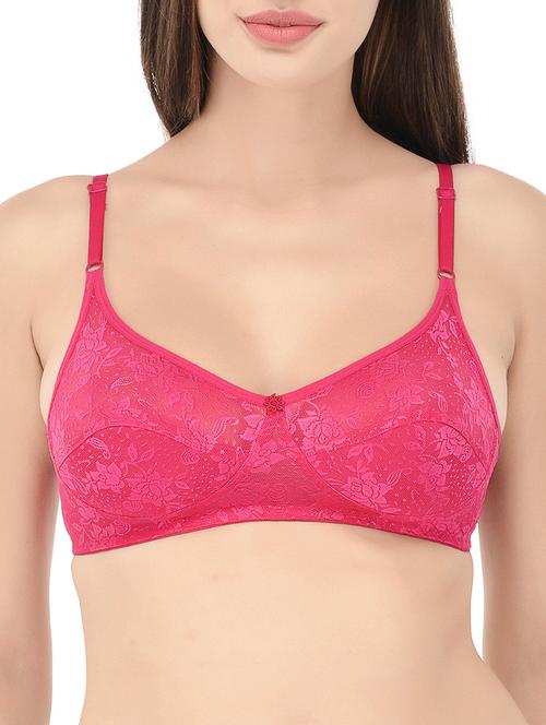 pink cotton bra - 14468269 - Very Small Image - 1