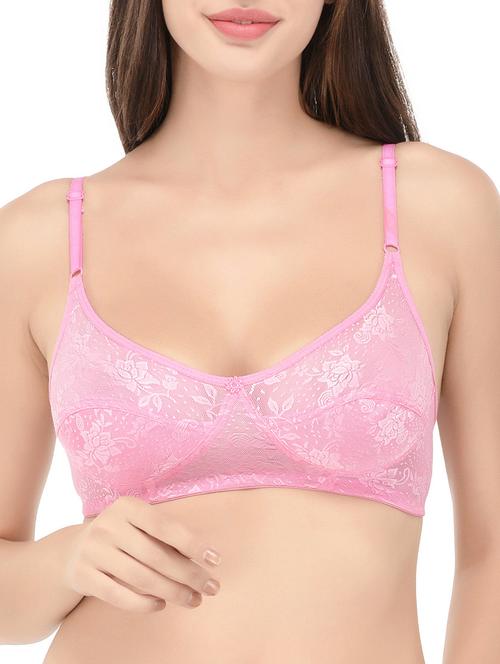 pink cotton bra - 14468270 - Very Small Image - 1