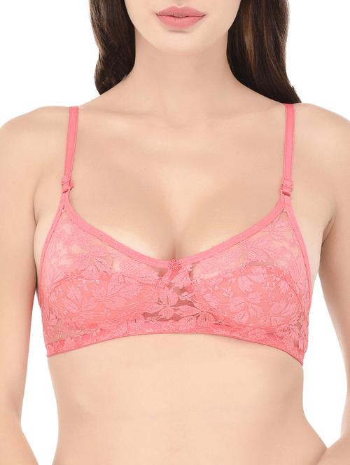 pink cotton bra - 14468277 - Very Small Image - 1