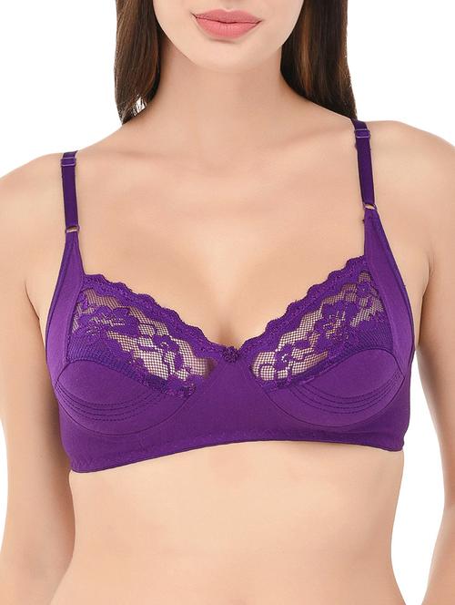 purple cotton bra - 14468305 - Very Small Image - 1