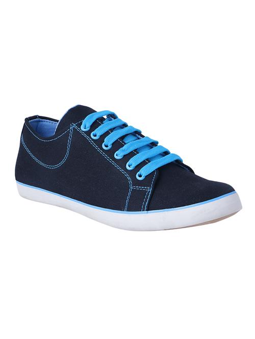 blue Canvas lace up sneaker - 14468397 - Standard Image - 1