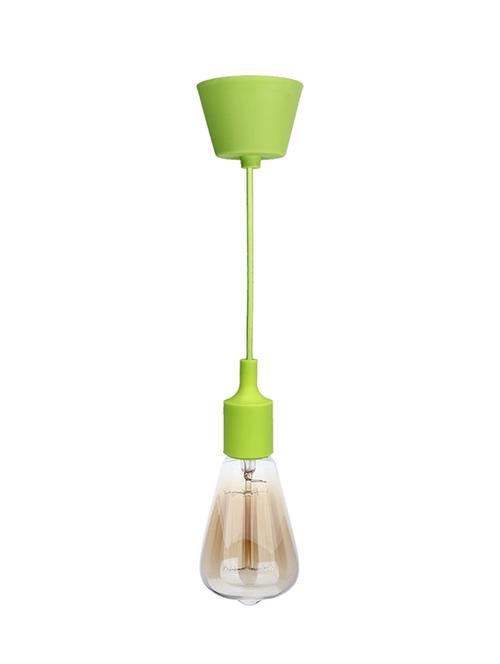Vintage Edison Tungsten Decorative Filament E 27 Holder Green Ceiling lamp with st 64 filament bulb - 14468793 - Standard Image - 1