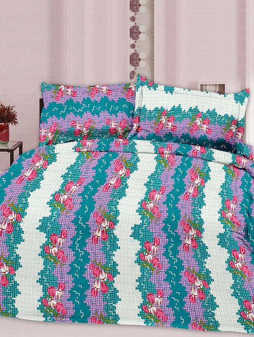 Cotton Printed Double Bed Sheet With 2 Pillow Covers - 14469068 - Standard Image - 1