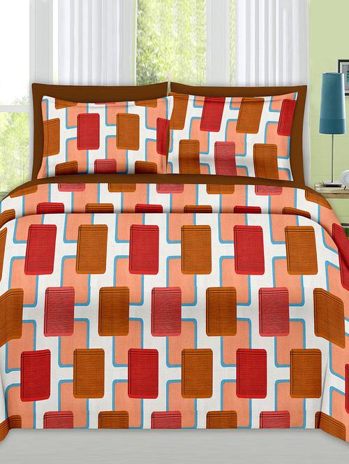 Check Print Cotton Double Bedsheet with 2 Pillow Covers - 14469086 - Standard Image - 1