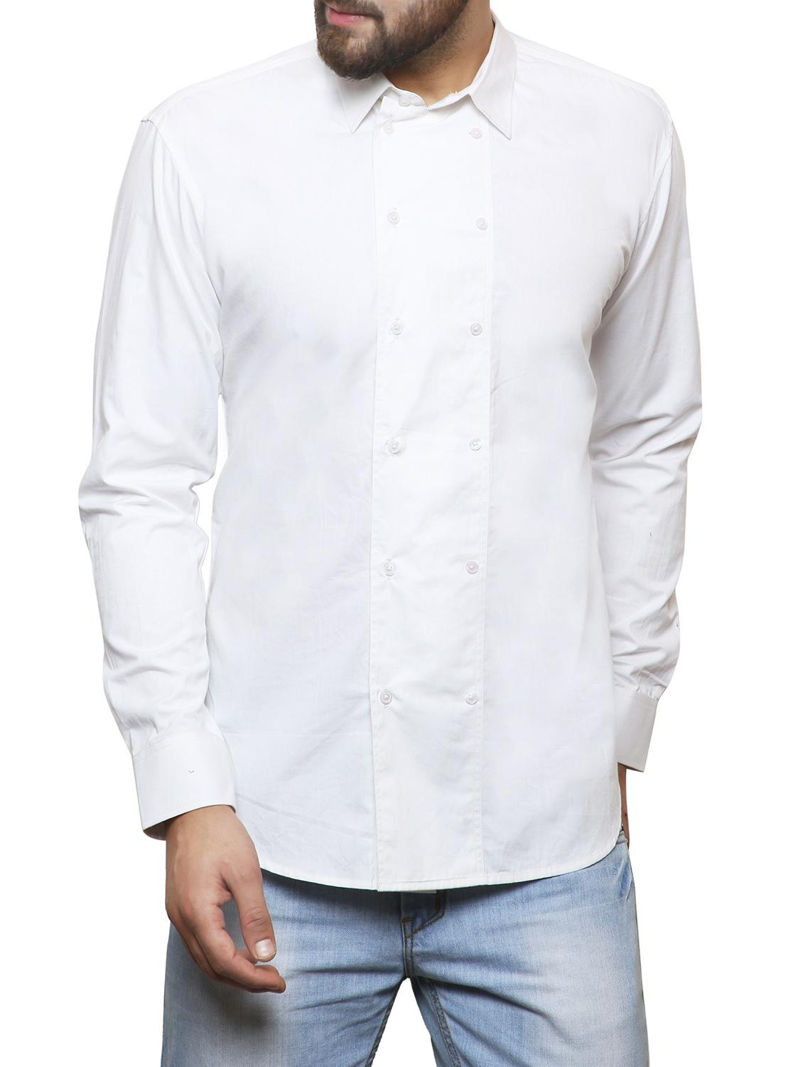 white cotton casual shirt - 14469117 - Zoom Image - 1
