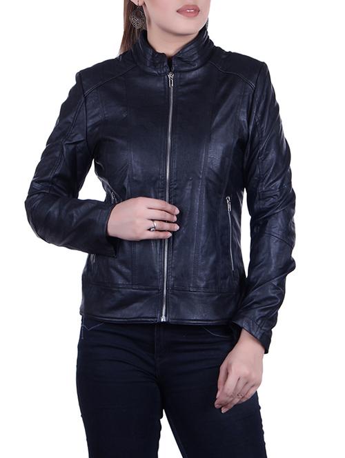 black leatherette casual jacket - 14469158 - Very Small Image - 1
