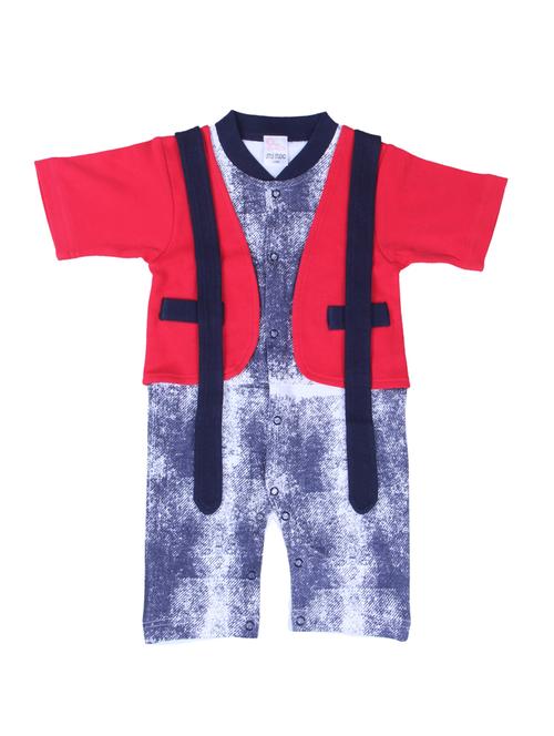 blue cotton romper - 14469212 - Very Small Image - 1