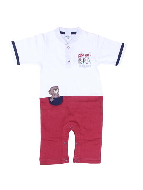 blue cotton romper - 14469216 - Very Small Image - 1