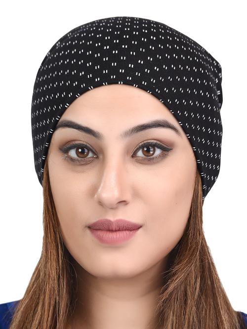 Black printed cap - 14469345 - Very Small Image - 1