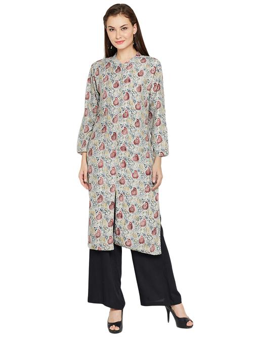 grey woolen kurta - 14469830 - Very Small Image - 1