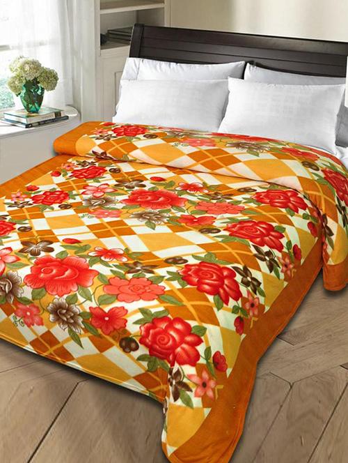 floral print single bed fleece blanket - 14469873 - Very Small Image - 1
