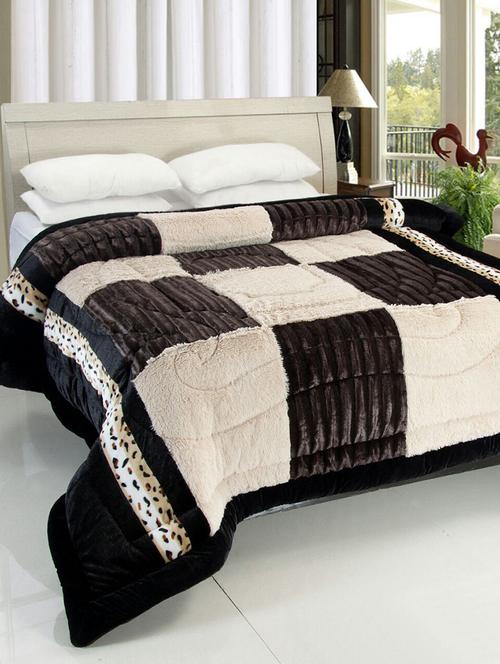 Modern Style Check Design Polyester Quilt - 14469915 - Very Small Image - 1