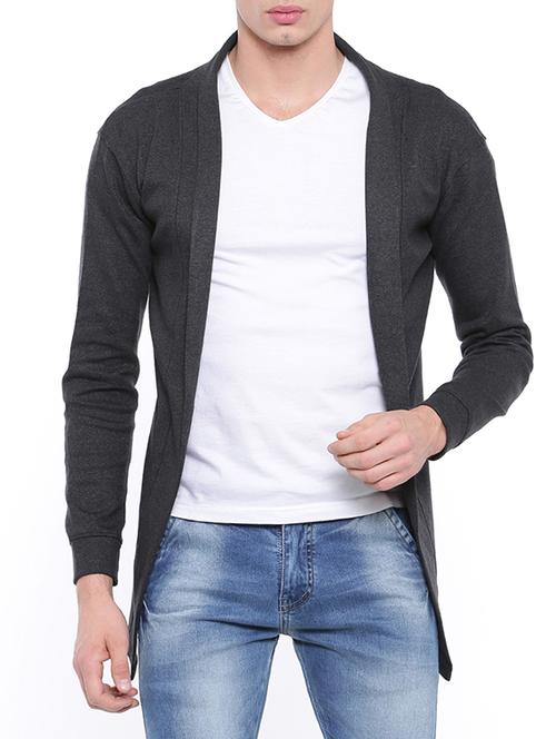 grey cotton shrug - 14469919 - Very Small Image - 1