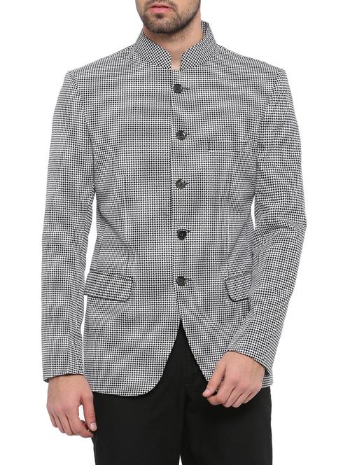 black cotton formal blazer - 14470056 - Standard Image - 1