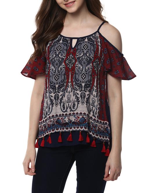 black Cold shoulder top - 14470286 - Standard Image - 1
