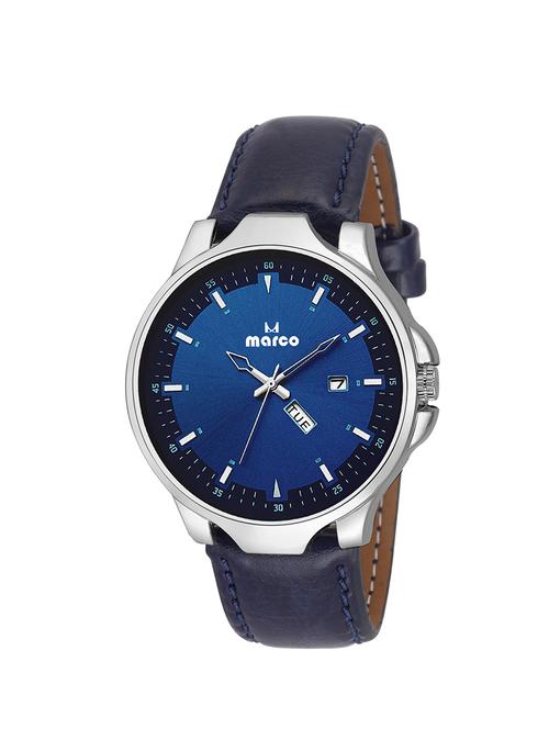 MARCO Blue Dial Blue Strap Men's Day N Date Watch - 14470302 - Very Small Image - 1