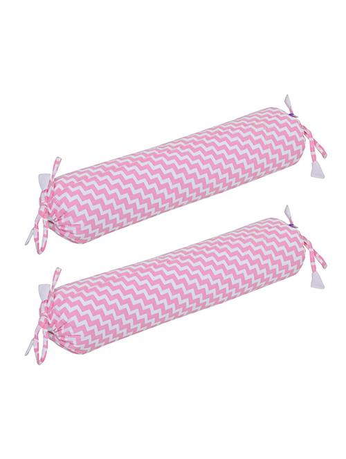 The Baby Atelier pink aby Bolster Covers with Fillers - 14470573 - Very Small Image - 1
