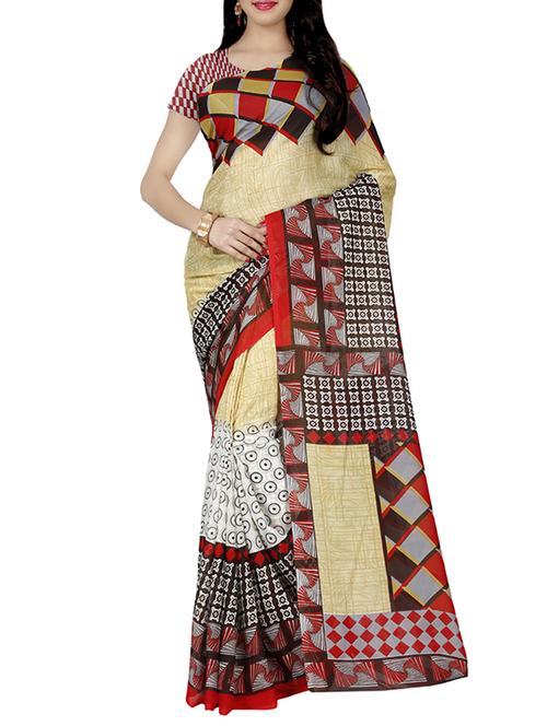 multi colored faux georgette printed saree - 14470865 - Very Small Image - 1