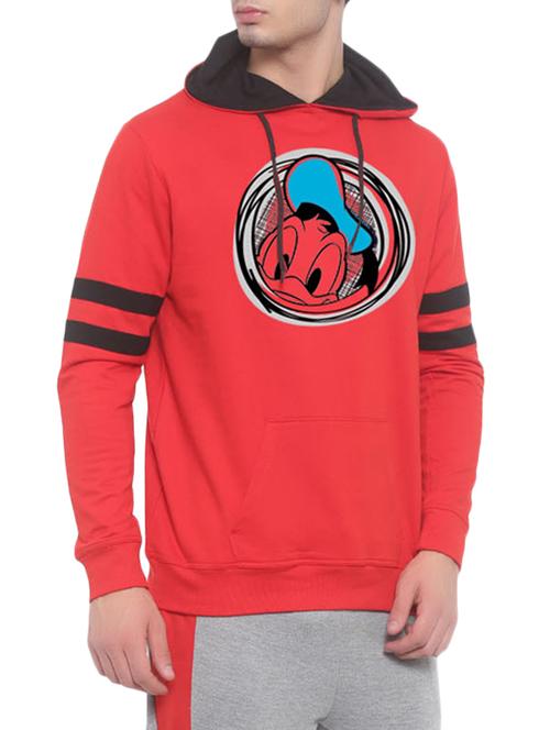 red cotton chest print sweatshirt - 14470927 - Very Small Image - 1
