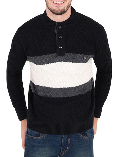 black woollen pullover - 14471268 - Standard Image - 1