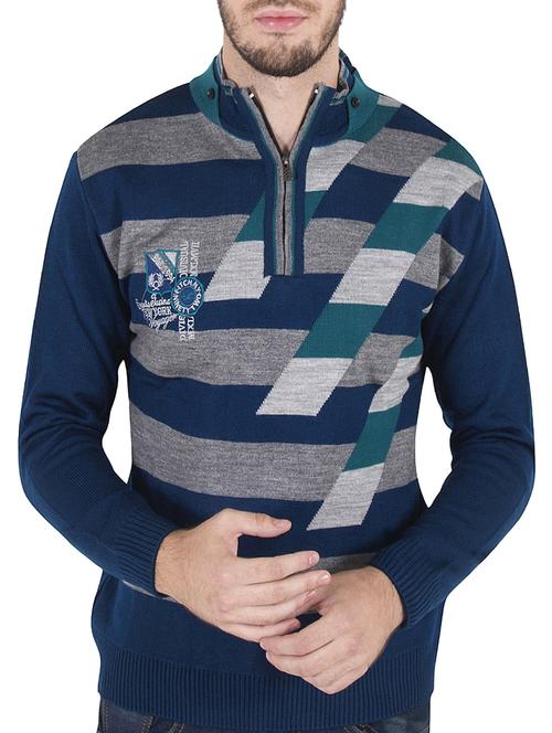 blue woollen pullover - 14471271 - Very Small Image - 1