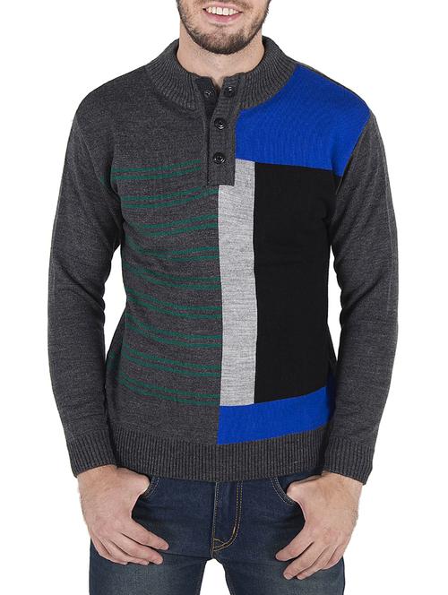 grey woollen pullover - 14471293 - Standard Image - 1