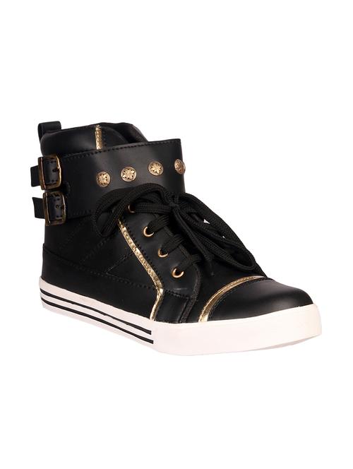 black leatherette sneaker - 14471324 - Standard Image - 1