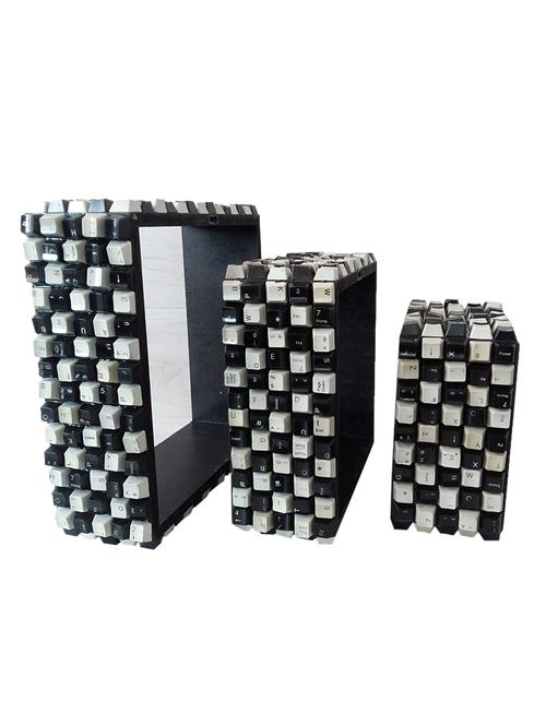 Vintageware Keyboard Designed Decorative Wall Shelves - Set of 3 - 14471394 - Very Small Image - 1