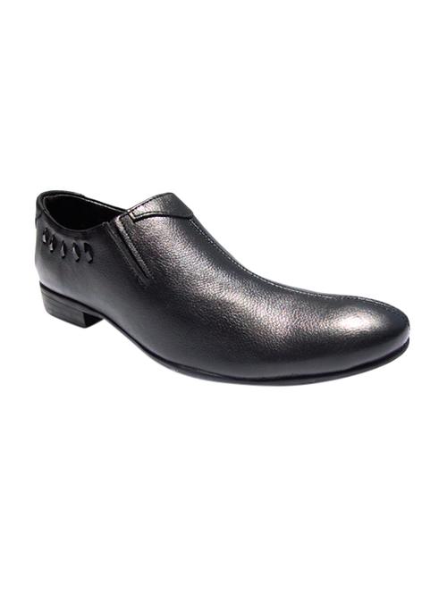 black Leather formal slip on - 14471473 - Very Small Image - 1
