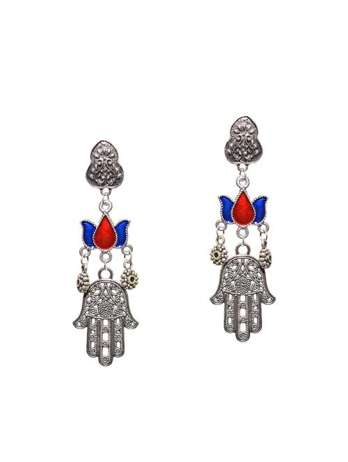 metallic metal drop earring - 14471899 - Very Small Image - 1