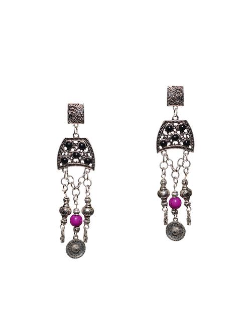 metallic metal drop earring - 14471913 - Very Small Image - 1