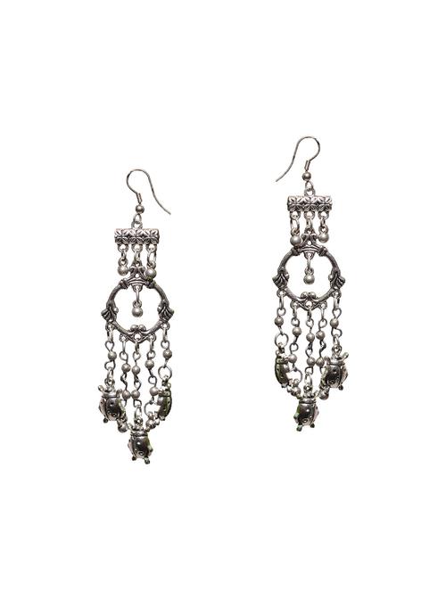 metallic metal drop earring - 14471915 - Very Small Image - 1