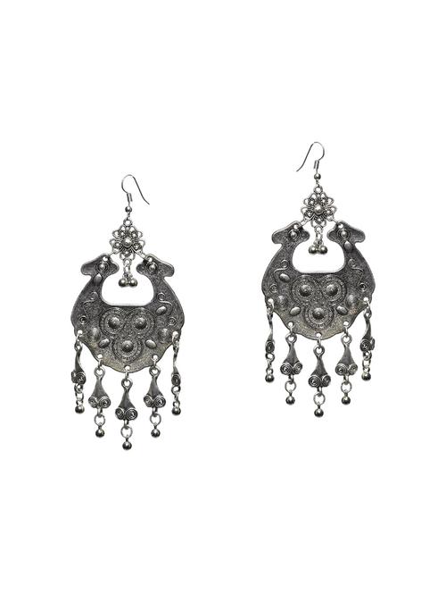 metallic metal drop earring - 14471926 - Very Small Image - 1