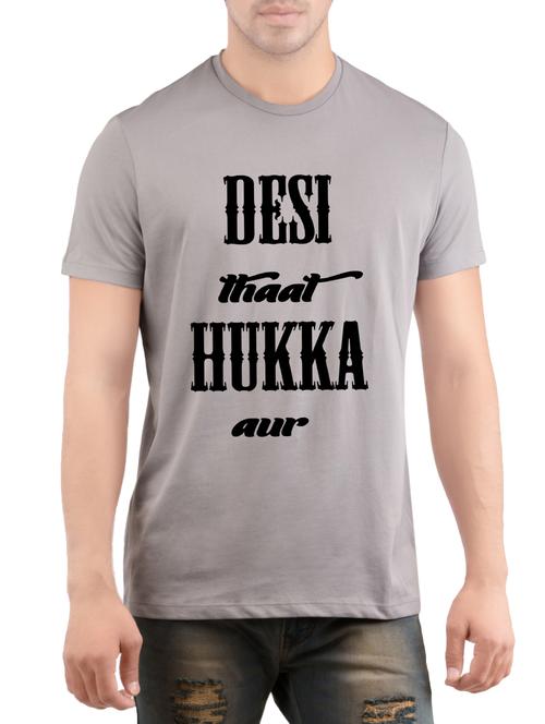 grey cotton t-shirt - 14471935 - Standard Image - 1