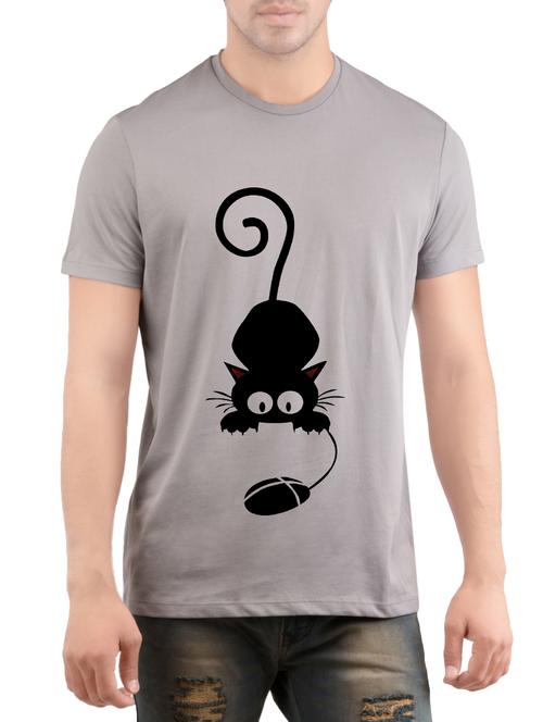 grey cotton t-shirt - 14471956 - Very Small Image - 1