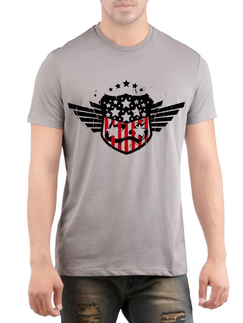 grey cotton t-shirt - 14471977 - Very Small Image - 1