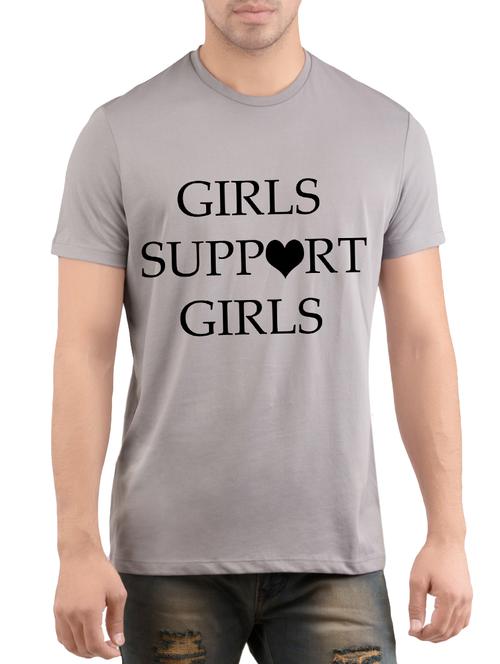 grey cotton chest print t-shirt - 14472026 - Very Small Image - 1