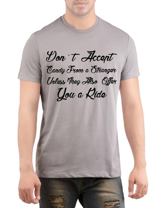 grey cotton t-shirt - 14472098 - Very Small Image - 1