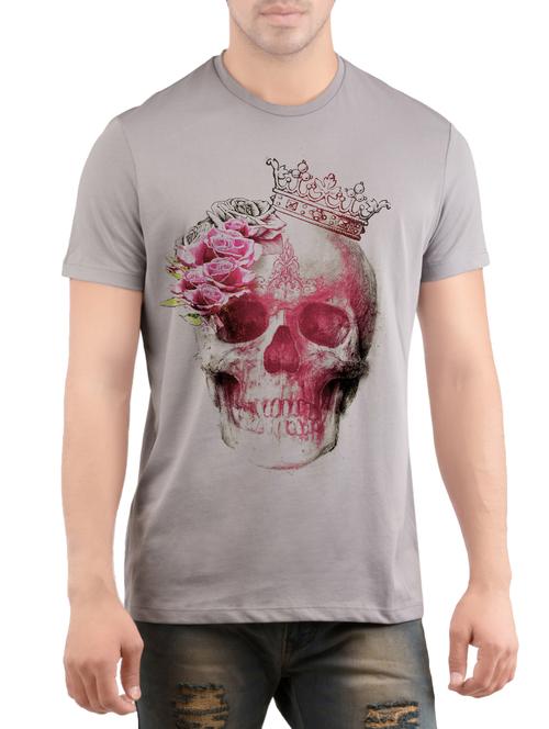 grey cotton t-shirt - 14472130 - Very Small Image - 1