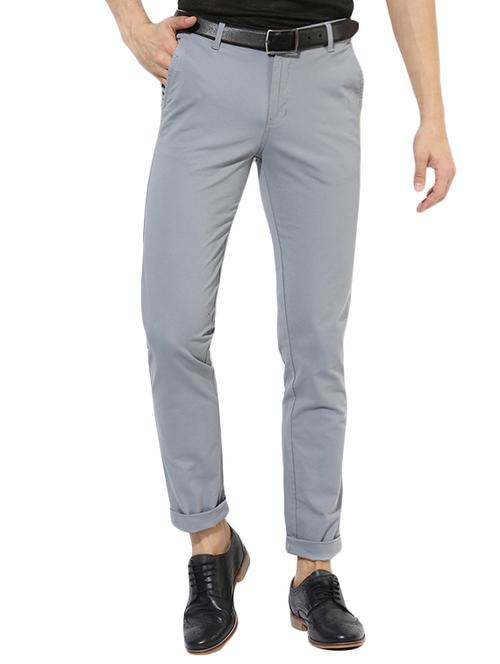 grey cotton chinos casual trousers - 14472187 - Very Small Image - 1