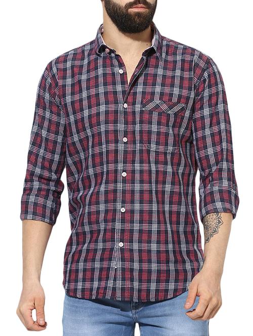 red cotton casual shirt - 14472252 - Very Small Image - 1