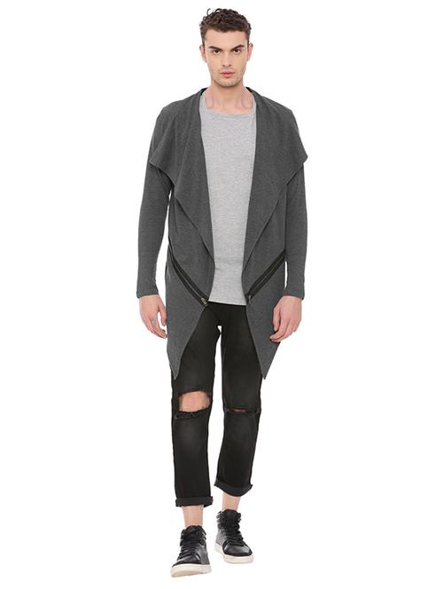 grey cotton shrug - 14472488 - Standard Image - 1