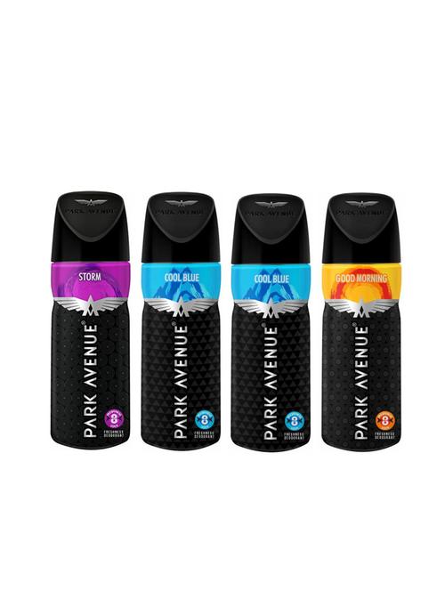 Park Avenue 1 Storm and 2 Cool Blue and 1 Good Morning Deodorant Combo for Men (Pack of 4) - 14472788 - Very Small Image - 1