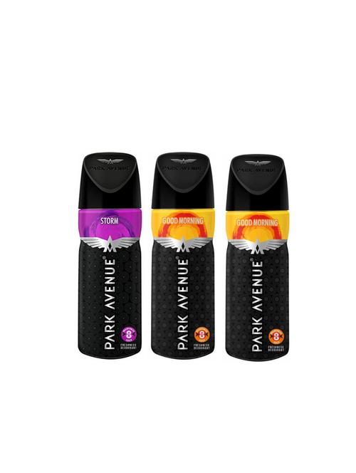 Park Avenue 1 Storm and 2 Good Morning Deodorant Combo for Men (Pack of 3) - 14472793 - Very Small Image - 1