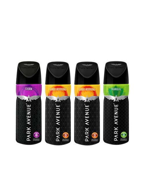 Park Avenue 1 Storm and 2 Good Morning and 1 Tranquil Deodorant Combo for Men (Pack of 4) - 14472796 - Very Small Image - 1