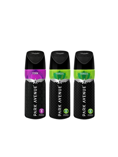 Park Avenue 1 Storm and 2 Tranquil Deodorant Combo for Men (Pack of 3) - 14472805 - Very Small Image - 1